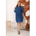 Платье женское "6876" джинса (цвет синий)