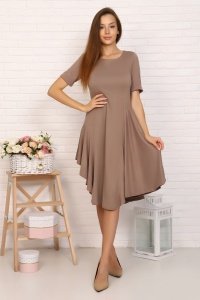 Платье женское "10352" вискоза (цвет коричневый)
