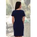 Платье женское "2287" кулирка с лайкрой (цвет темно-синий)