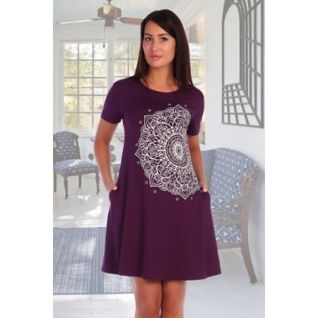 Платье женское "4164" вискоза (цвет фиолетовый)