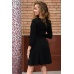 Платье женское "13335" креп трикотажный (цвет черный)