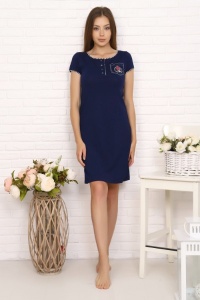 Платье женское "6868" вискоза (цвет синий)
