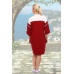 Платье женское "Шарада" футер двухнитка (цвет бордовый)