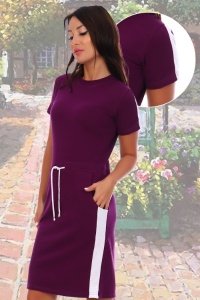 Платье женское "6703" пике (цвет фиолетовый)