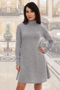 Платье женское "Элен" кашемир (цвет серый меланж)