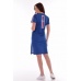 Платье женское "4-073" кулирка (цвет синий)