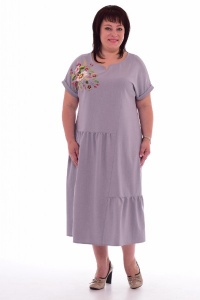 Платье женское "Ф-1-29и" плательная ткань (цвет серый)