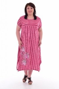 Платье женское "4-70а" кулирка (цвет розовый)