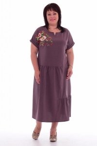 Платье женское "Ф-1-29к" плательная ткань (цвет фиолетовый)