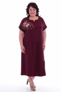 Платье женское "Ф-1-29а" плательная ткань (цвет бордовый)