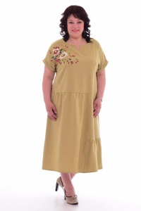 Платье женское "Ф-1-29в" плательная ткань (цвет бежевый)