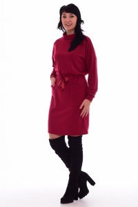 Платье женское "Ф-1-51в" ангора (цвет бордовый)
