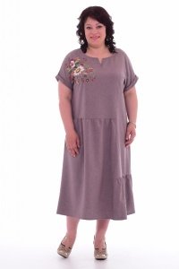 Платье женское "Ф-1-29е" плательная ткань (цвет сухая роза)