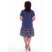 Платье женское "4-40г" кулирка (огурцы, цвет синий)