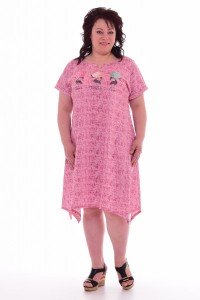 Платье женское "4-54а" кулирка (цвет розовый)