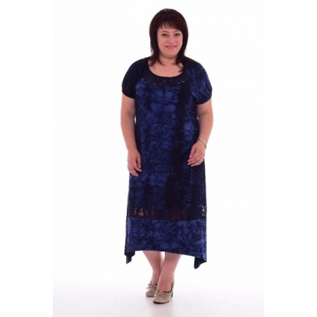 Платье женское "4-64" вискоза (цвет темно-синий)