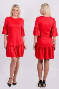Платье женское "П 507" милано (цвет красный)