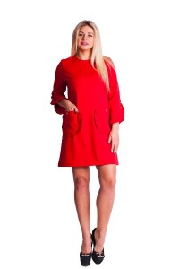 Платье женское "П 657" милано (цвет красный)