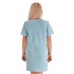 Платье женское "П 698/2" футер (кот, цвет голубой)