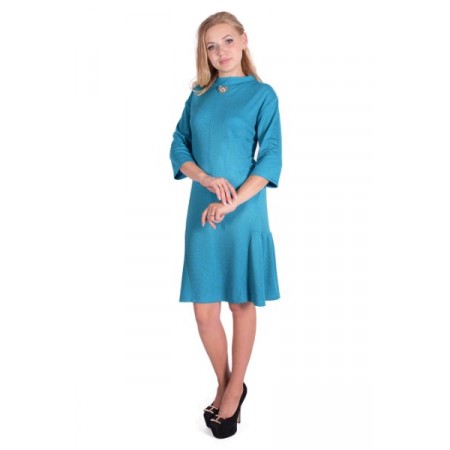 Платье женское "П 723" милано (цвет голубой меланж)