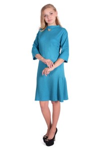 Платье женское "П 723" милано (цвет голубой меланж)