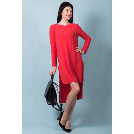 Платье женское "П 526" вискоза зимняя (цвет красный)