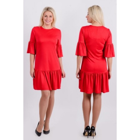 Платье женское "П 507" милано (цвет красный)