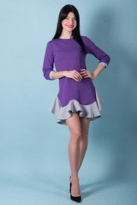 Платье женское "П 505" футер (цвет фиолетовый)
