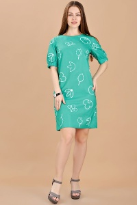 Платье женское "П405Л" трикотаж (цвет зеленый)