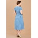 Платье женское "П404" трикотаж (цвет голубой)