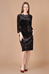Платье женское "П397" вискоза (цвет черный)