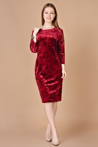 Платье женское "П397" вискоза (цвет красный)