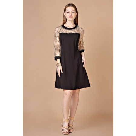 Платье женское "П396" вискоза (цвет черный)