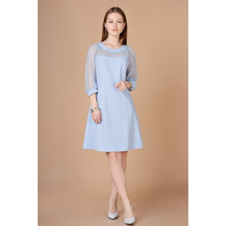 Платье женское "П396" вискоза (цвет голубой)