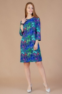 Платье женское "П349" вискоза (цвет синий)