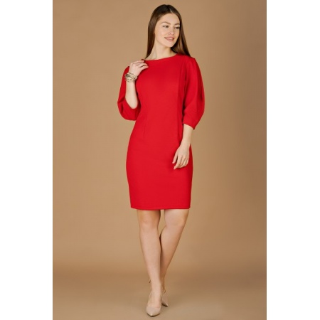 Платье женское "П402" трикотаж (цвет красный)