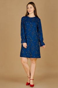 Платье женское "П398" вискоза (цвет темно-синий)