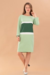 Платье женское "П382-1" трикотаж (цвет фисташковый)