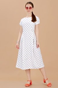 Платье женское "П404" трикотаж (цвет белый)
