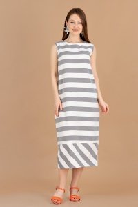 Платье женское "П406" трикотаж (цвет серый)