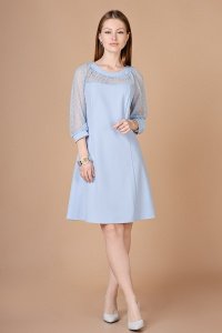 Платье женское "П396" вискоза (цвет голубой)