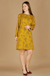 Платье женское "П398" вискоза (цвет горчичный)