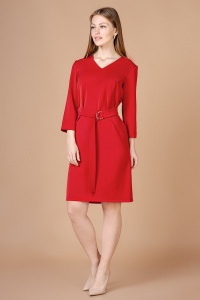 Платье женское "П391" вискоза (цвет красный)