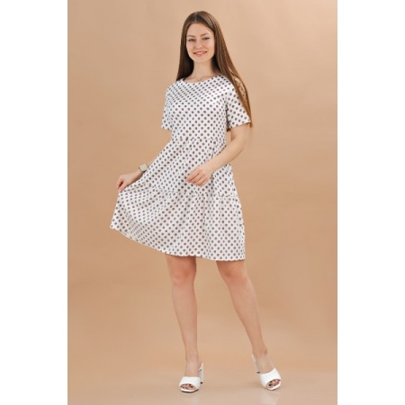 Платье женское "П377" трикотаж (цвет белый)
