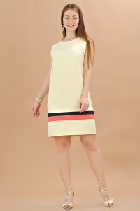 Платье женское "П378" трикотаж (цвет лимонный)