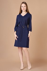 Платье женское "П391" вискоза (цвет синий)