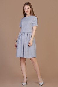 Платье женское "П374-1" вискоза (цвет серо-голубой)