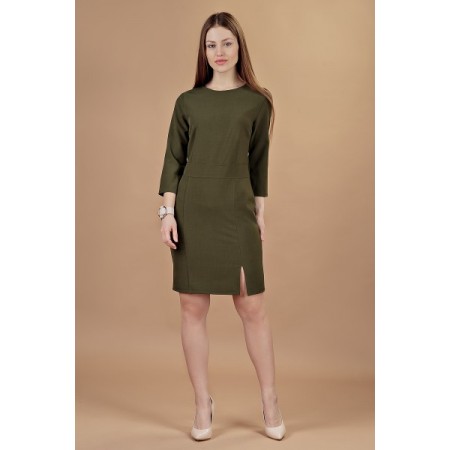 Платье женское "П372" вискоза (цвет зеленый)
