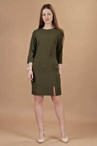 Платье женское "П372" вискоза (цвет зеленый)