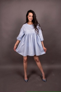 Платье женское "175" трикотаж (цвет голубой)